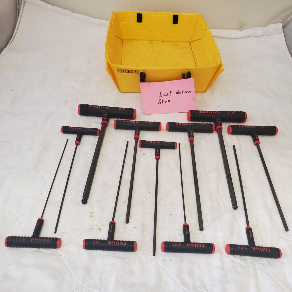 Eklind Tool Power T-Handle Hex T-Key Allen Wrenches Lot 551