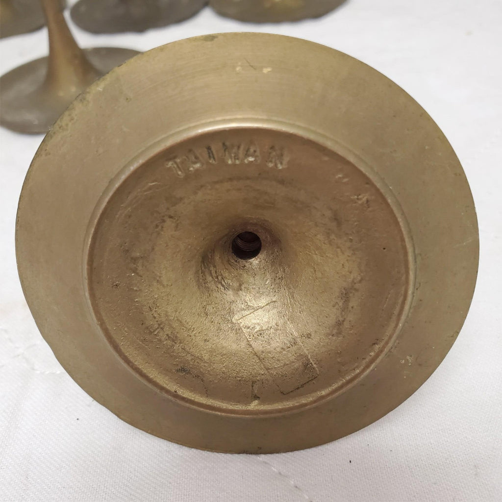 Set of 7 Vintage Brass Taper Candlestick Holders