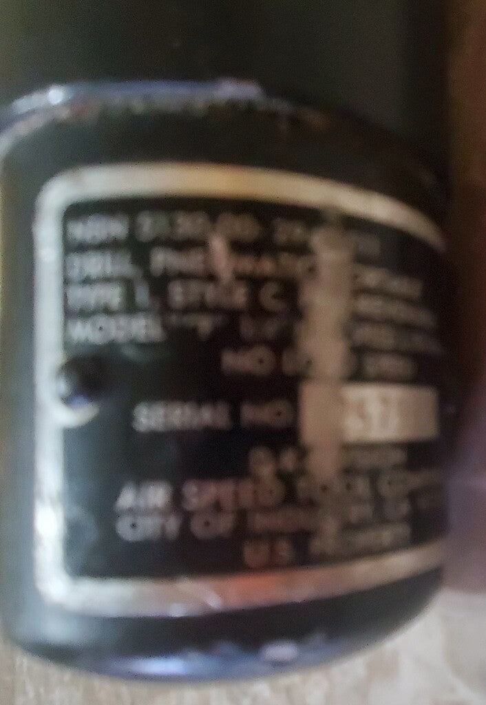 Portable Pneumatic Air Drill 5130-00-294-9511