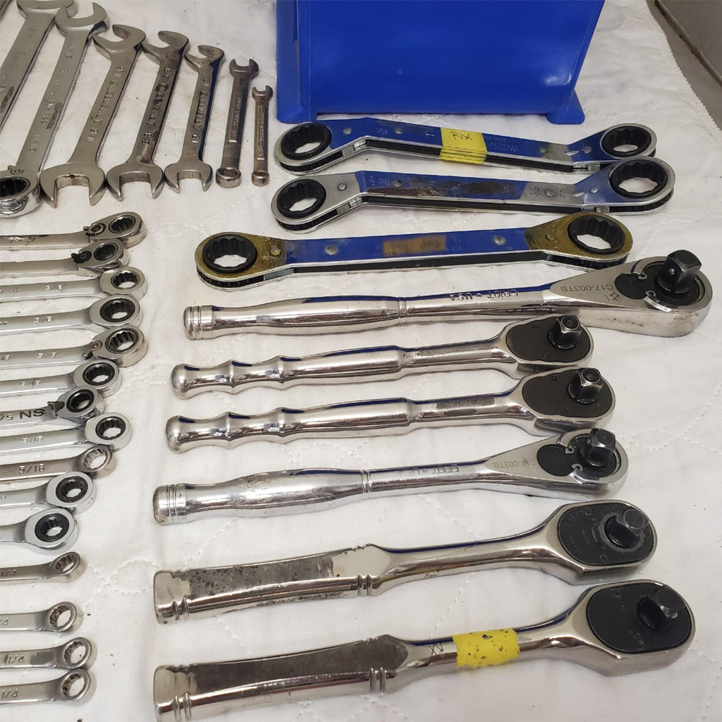 Lot of 49 Assorted Gearwrench Head Spanner, Ratcheting Wrench Set LOT-405