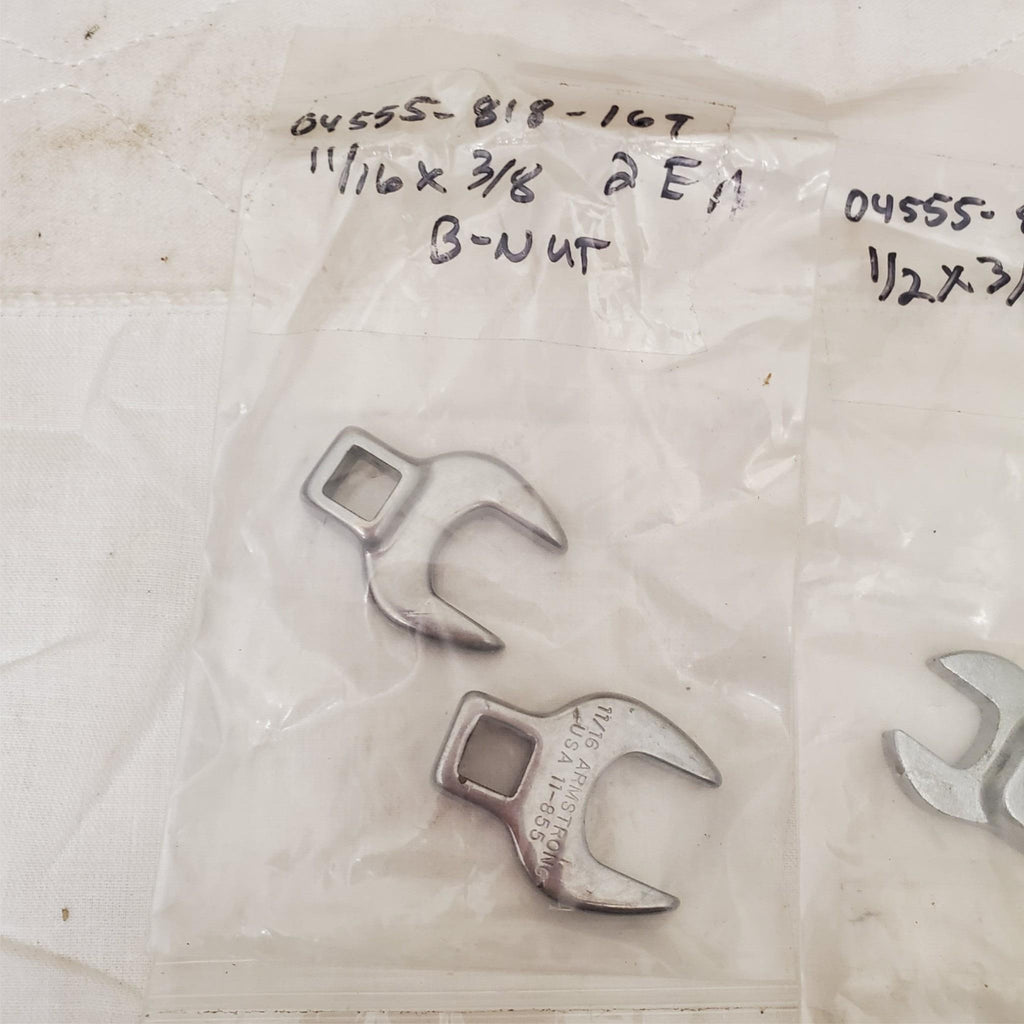Lot of 10 Crowfoot Open End Wrenchs LOT-725