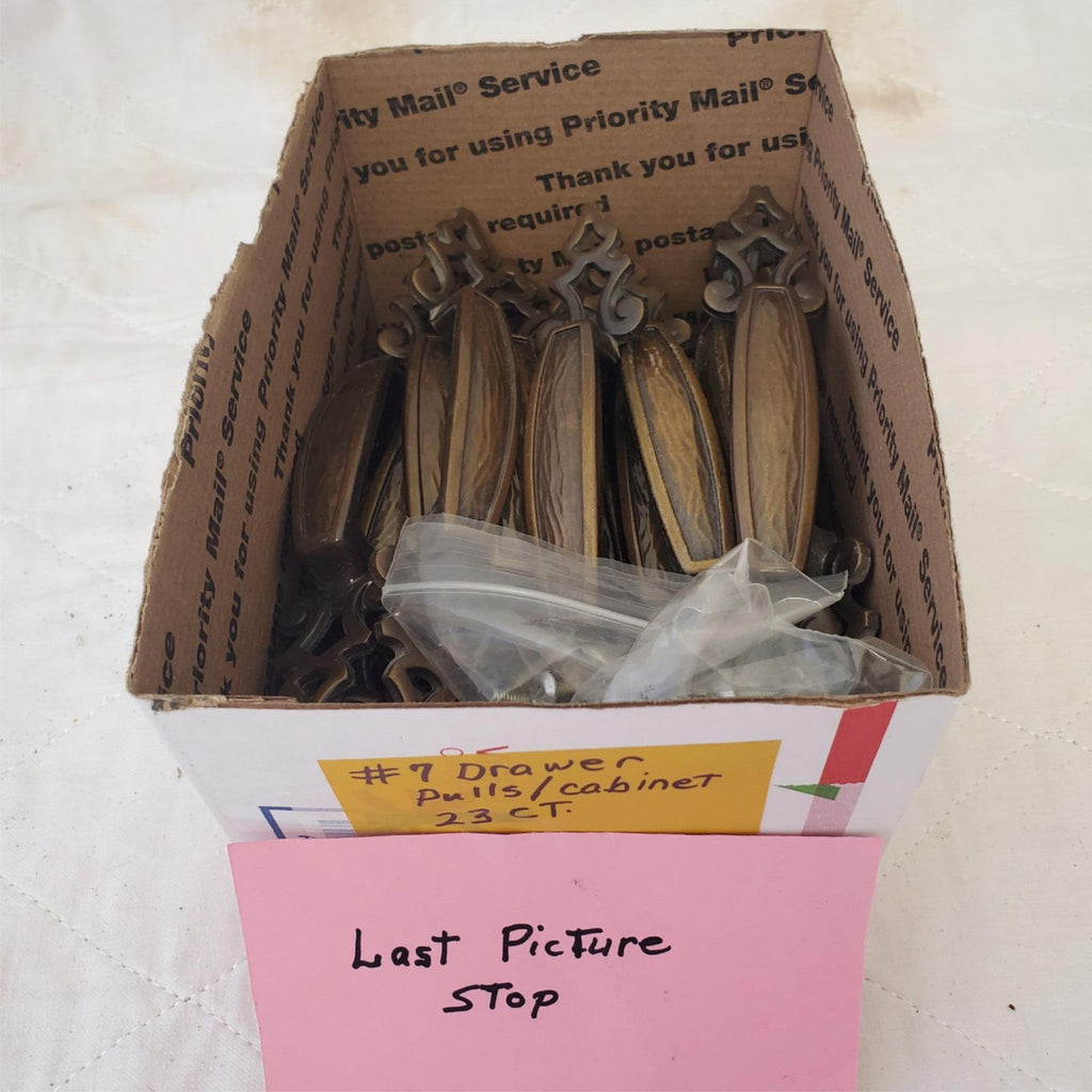 Lot of 23 Vintage Bronze Amerock Carriage Cabinet Drawer Pulls Handle #7