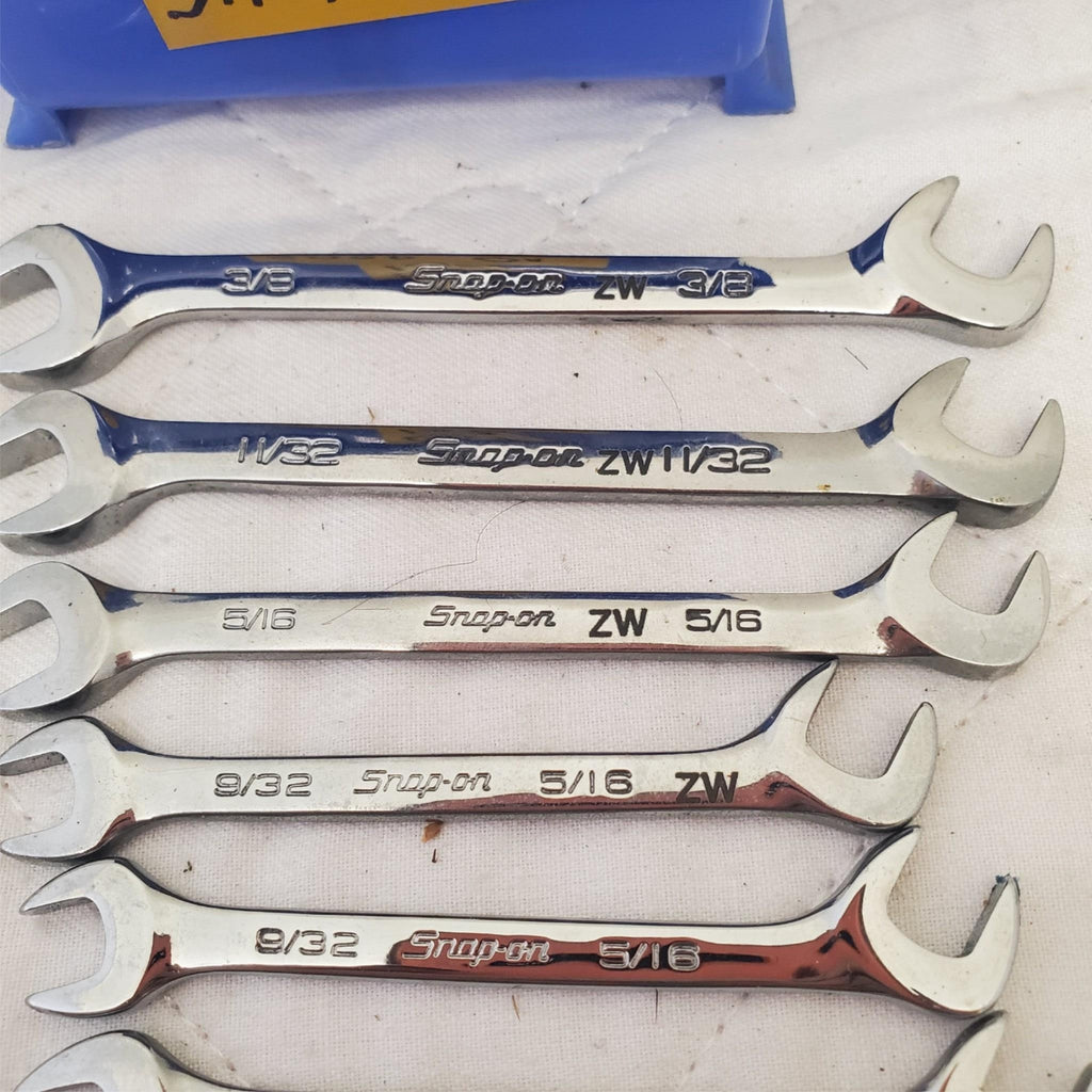 Lot of 11 Snap-On Standard 4-Way Angle Open End Wrench LOT 132