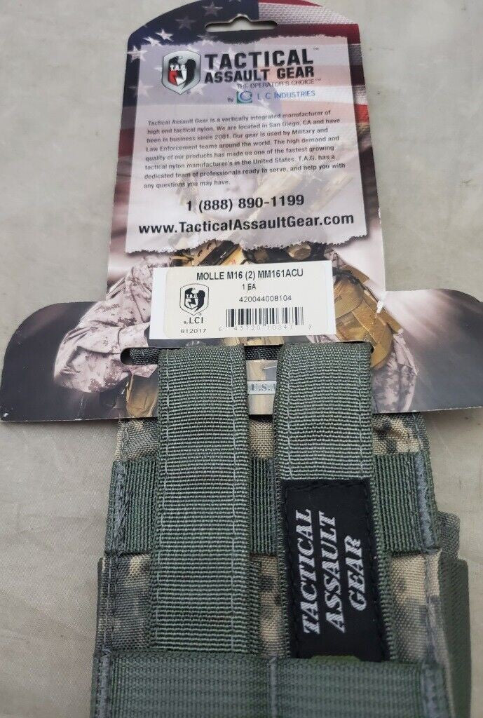 TAG Tactical Assault Gear MOLLE M16 Mag 2 Pouch Multicam - MM161ACU