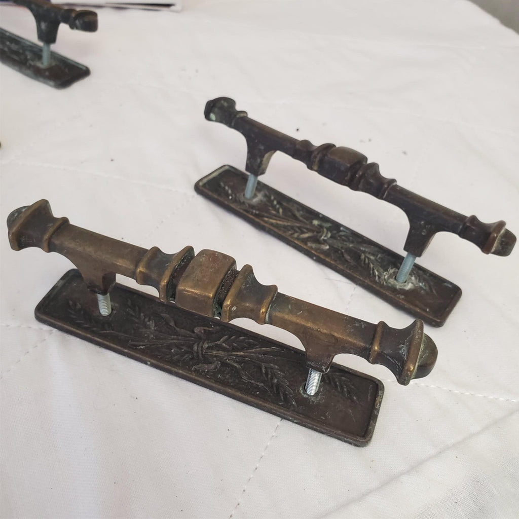 Lot of 6 Vintage Brass Amerock Carriage Cabinet Drawer Pulls Handle #8