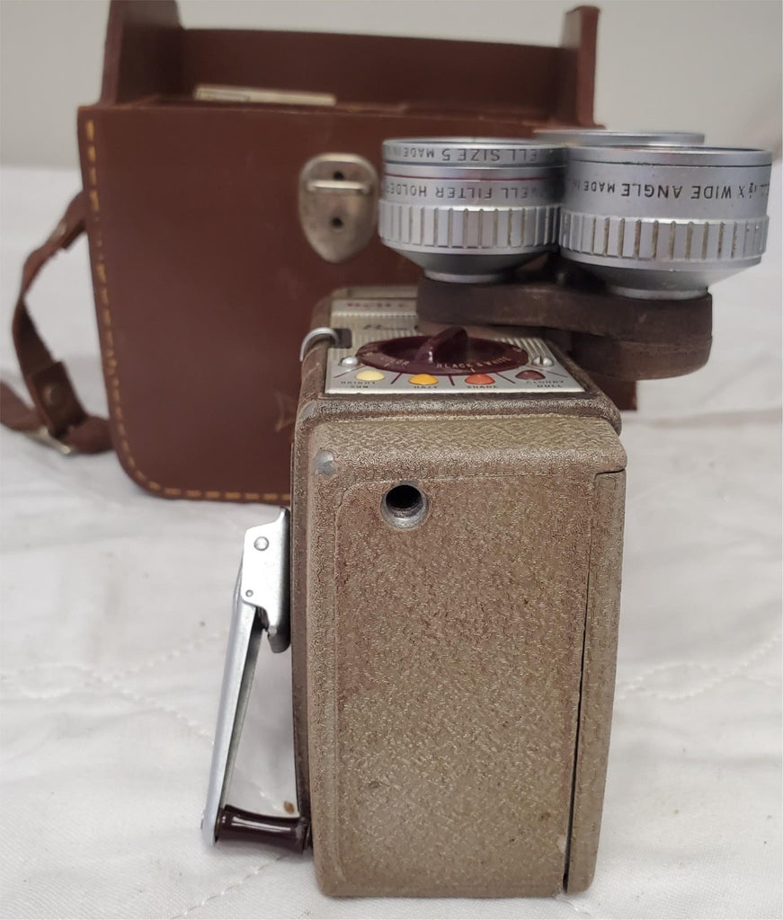 Bell & Howell 252 8mm Camera with Quik Splice Tapes, Ednalite Filter & Case