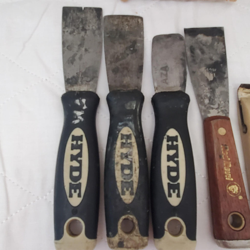 Lot of 5 Hyde & Red Devil Stiff Paint Putty Knife LOT-711