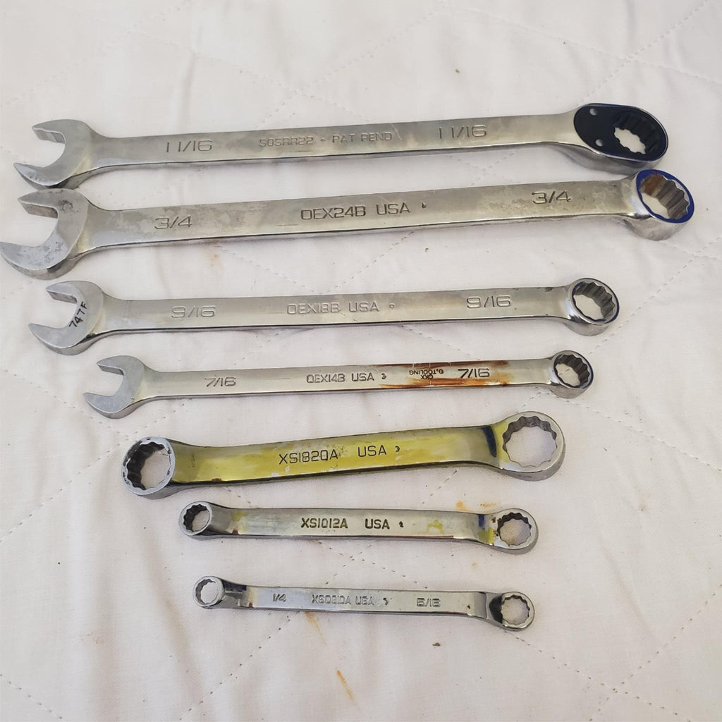 Lot of 7 Snap-On Combination Wrench & Double Box Offset Wrench LOT 494