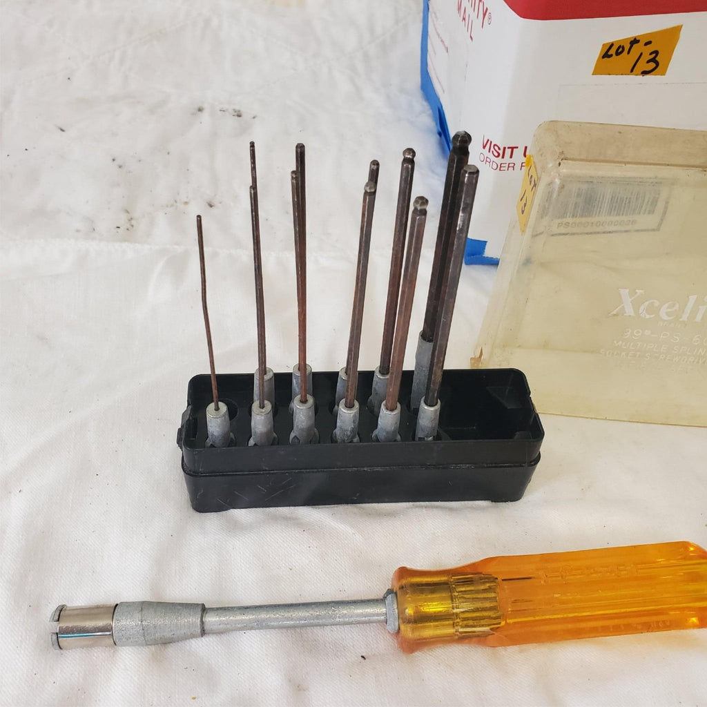 Xcelite 99-PS-60 Multiple Spline Socket Screwdriver II Piece Set USA LOT-13