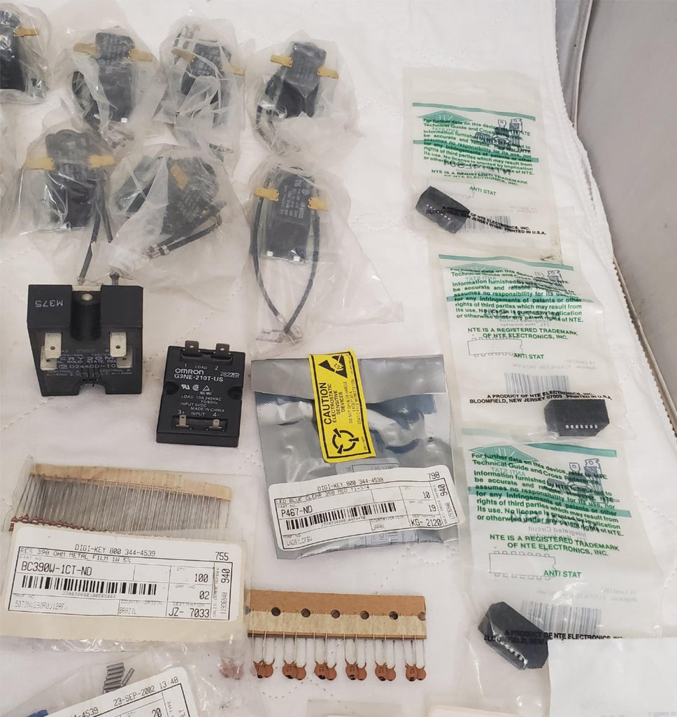 Large Lot of Omron Omega Switches Relays Electronics Parts
