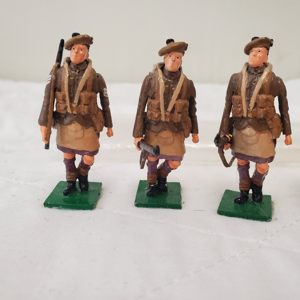 Hand Painted Metal 50mm Scottish Regiment Soldiers Set of 6UK CM-1