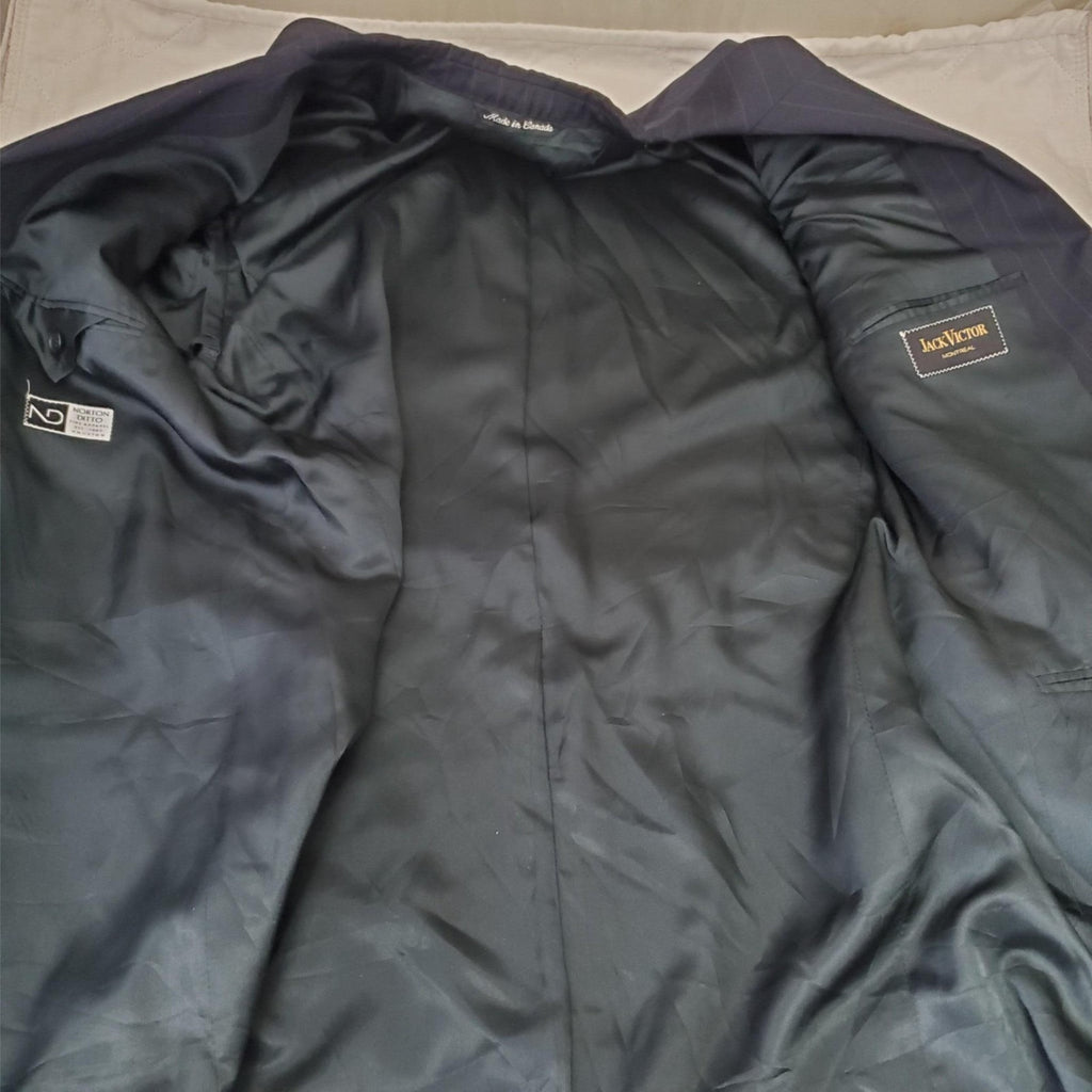 JACK VICTOR Montreal 100% Wool Blue Blazer Suit Jacket Sport Coat