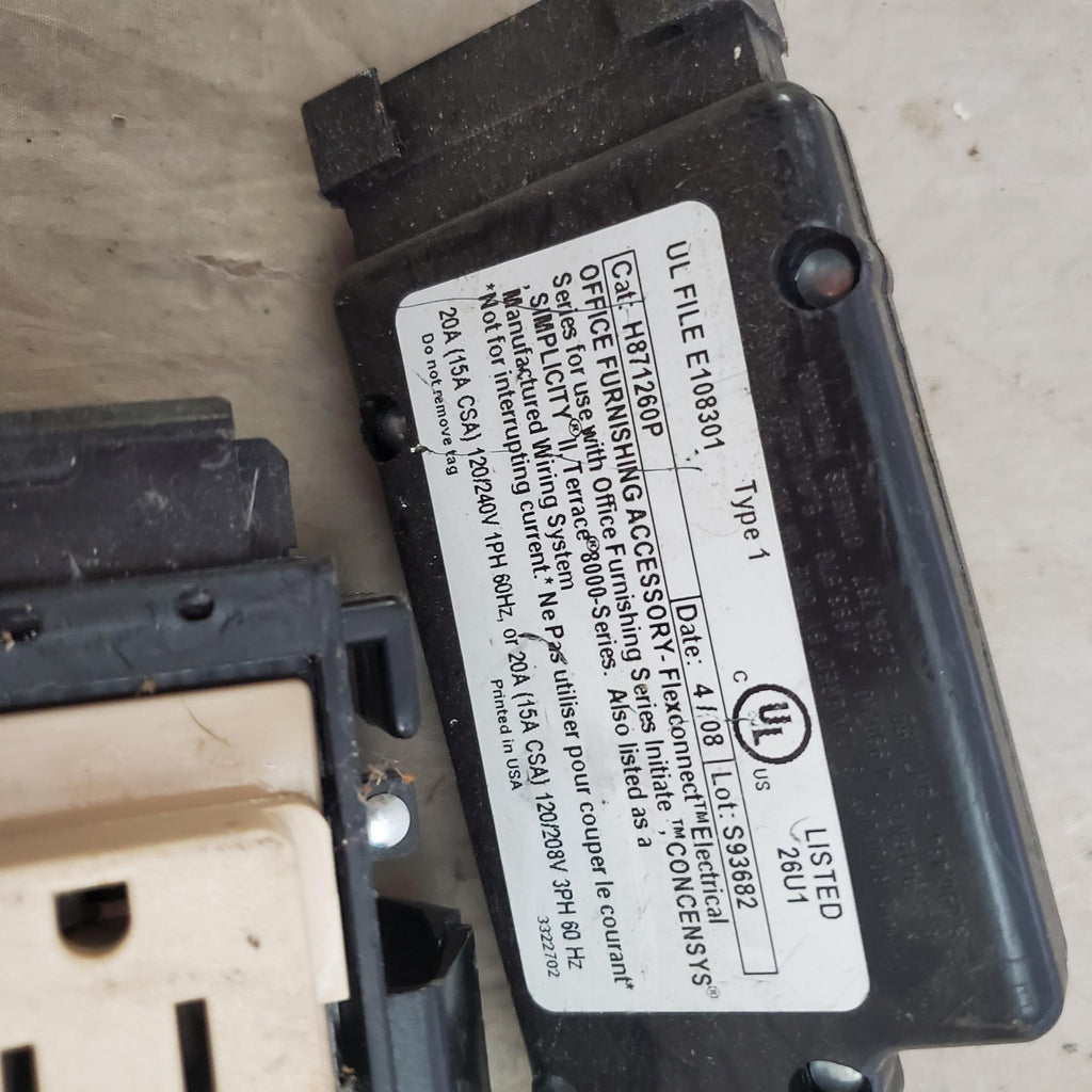 UL File Double Block Raceway Office Receptacles Circuit