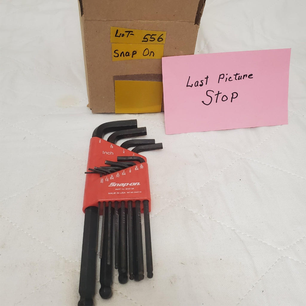 Snap on L-shaped Hex Ball SAE Wrench Set LOT-556