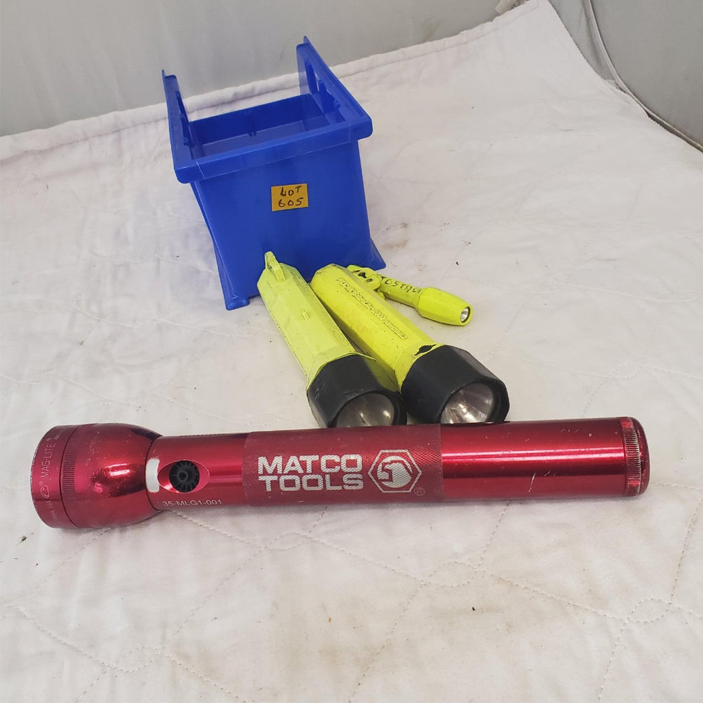 Lof of Pelican Tracker Flashlight and Matco Work Light LOT 605
