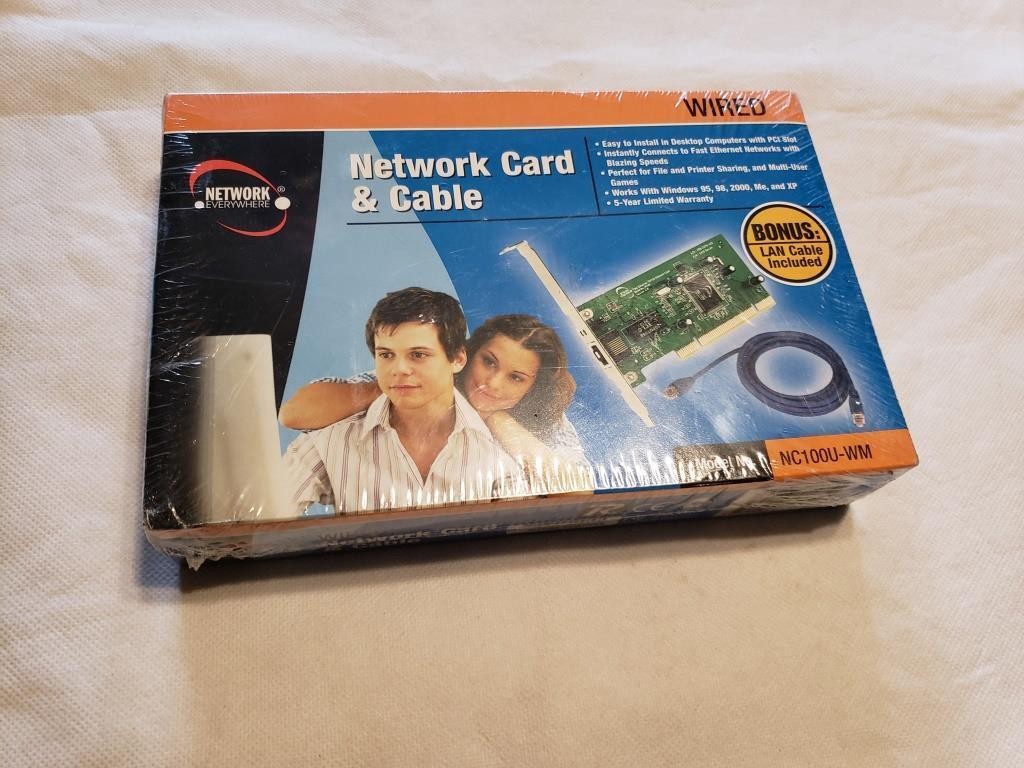 Brand New Wired Network Card And Cable Model NC100U-WM Network Everywhere