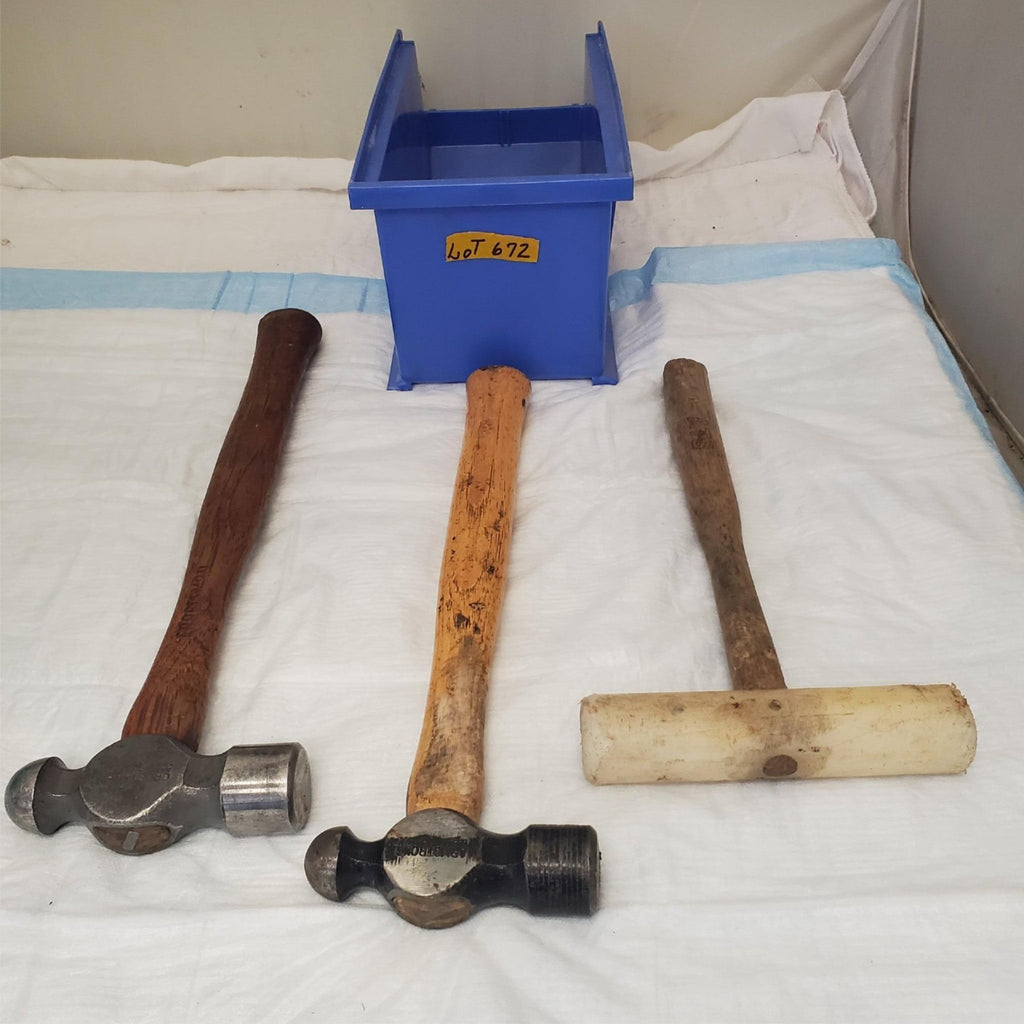 Lot of 3 Ball Peen & Mallet Hammers LOT-672