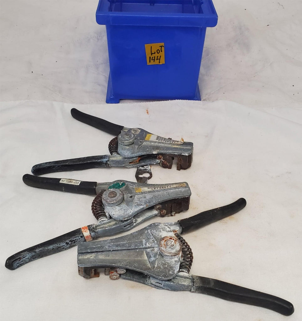 Lot of 3 Electrical Wire Stripper Spring-Loaded Tool LOT-144