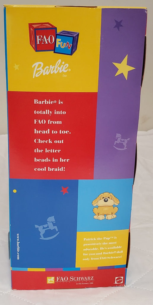 Barbie FAO Schwarz 1999 Special Edition Plush Dog, Piano Box, Denim Outfit Gift