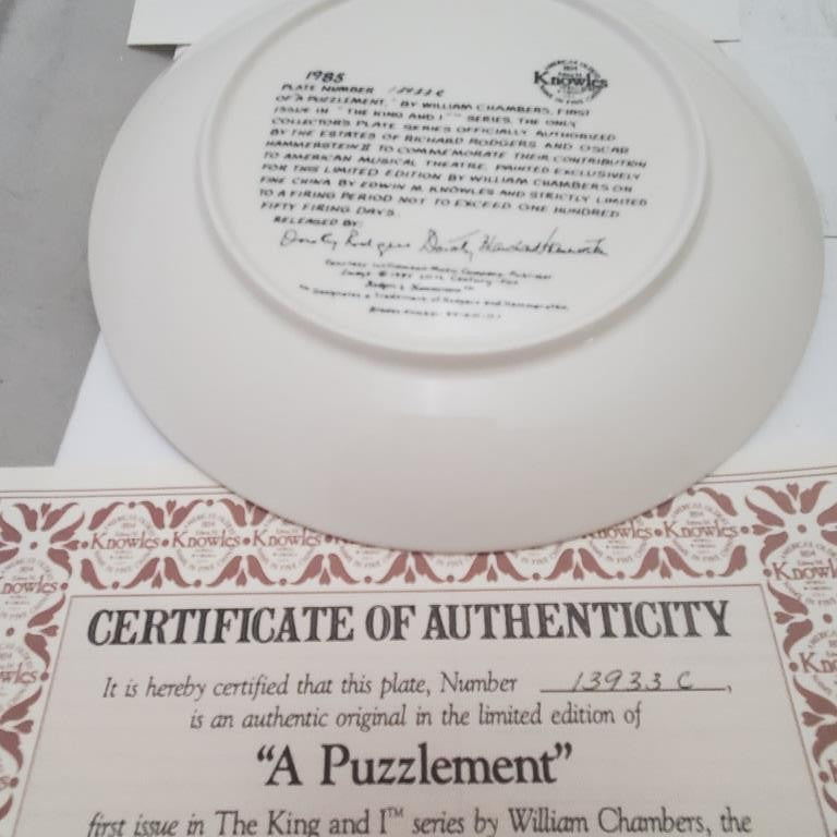 Vintage Lot of 4 Knowles Collector Plate Shall We Dance and A Puzzlement