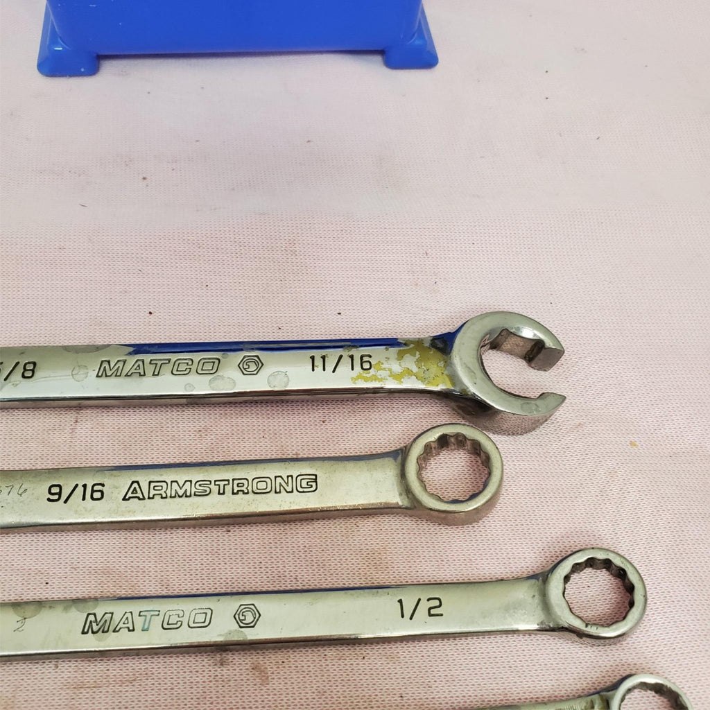 Lot of 7 Armstrong & Matco Combination Wrench Set LOT-377