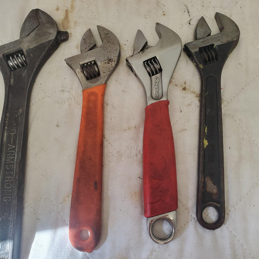 Lot of 4 Assorted Chrome Adjustable Wrench LOT-839