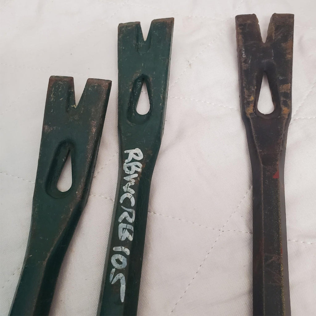 Lot of 3 High Leverage Gooseneck Pry Bar for Ripping and Prying LOT-226