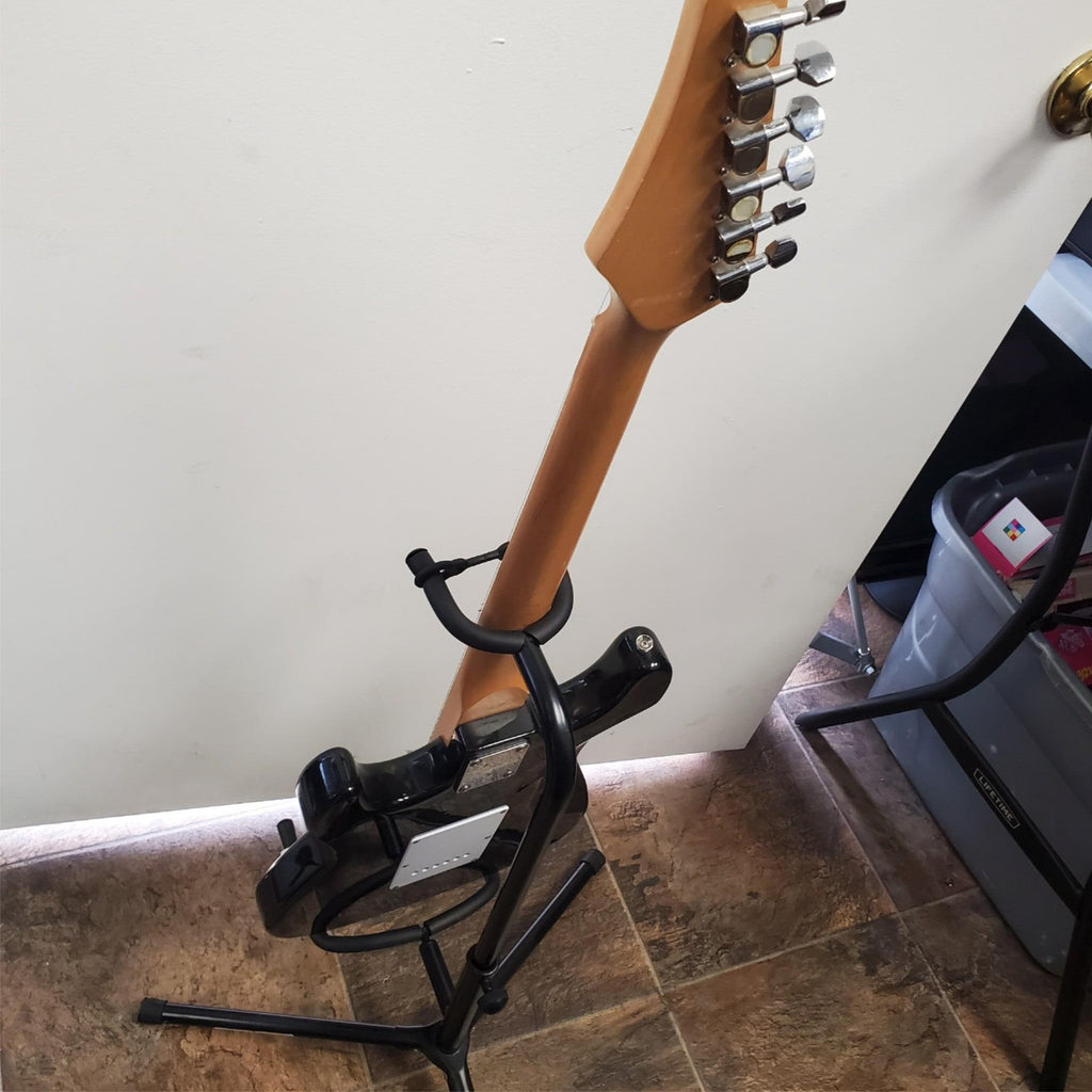 Kona Strat Style Black & White Electric Guitar