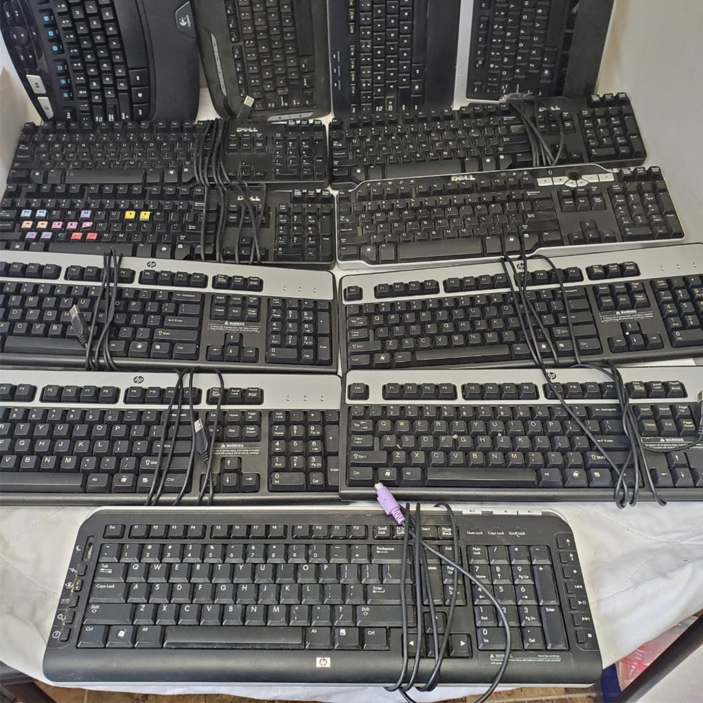 Lot of 13 Assorted Dell, HP, Logitech & other Brand Keyboards