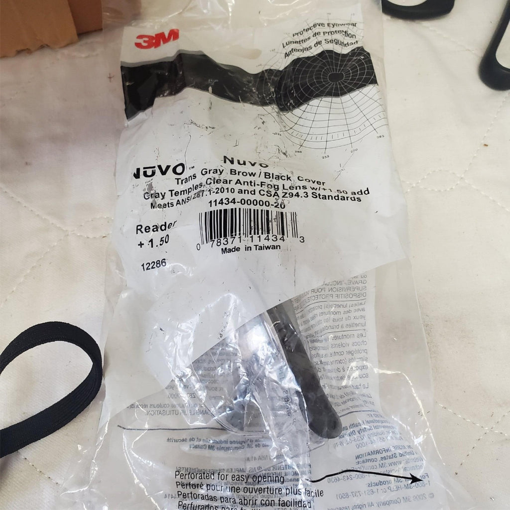 Lot of 3M Nuvo Black Cover & Guard-Dogs AVP W/Restraint Leash Safety Goggles