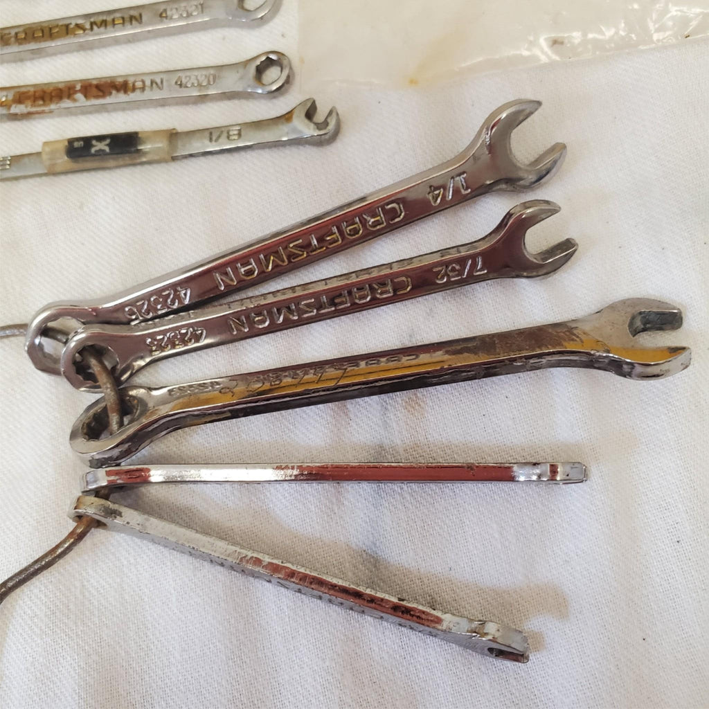 Lot of 12 Vintage Midget Craftsman Combination Wrench Set LOT-860
