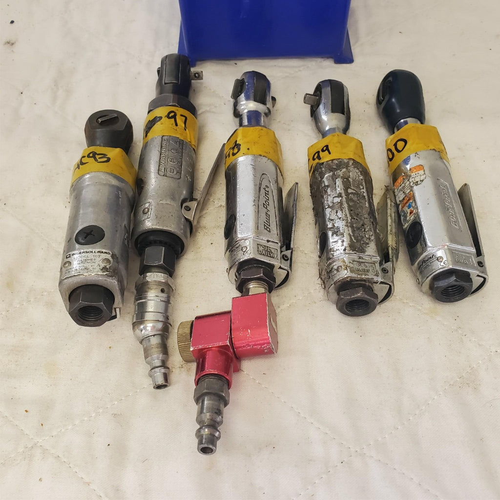 Lot of 5 Assorted Heavy Duty Pneumatic Air Ratchet Wrench Air Tool LOT-218