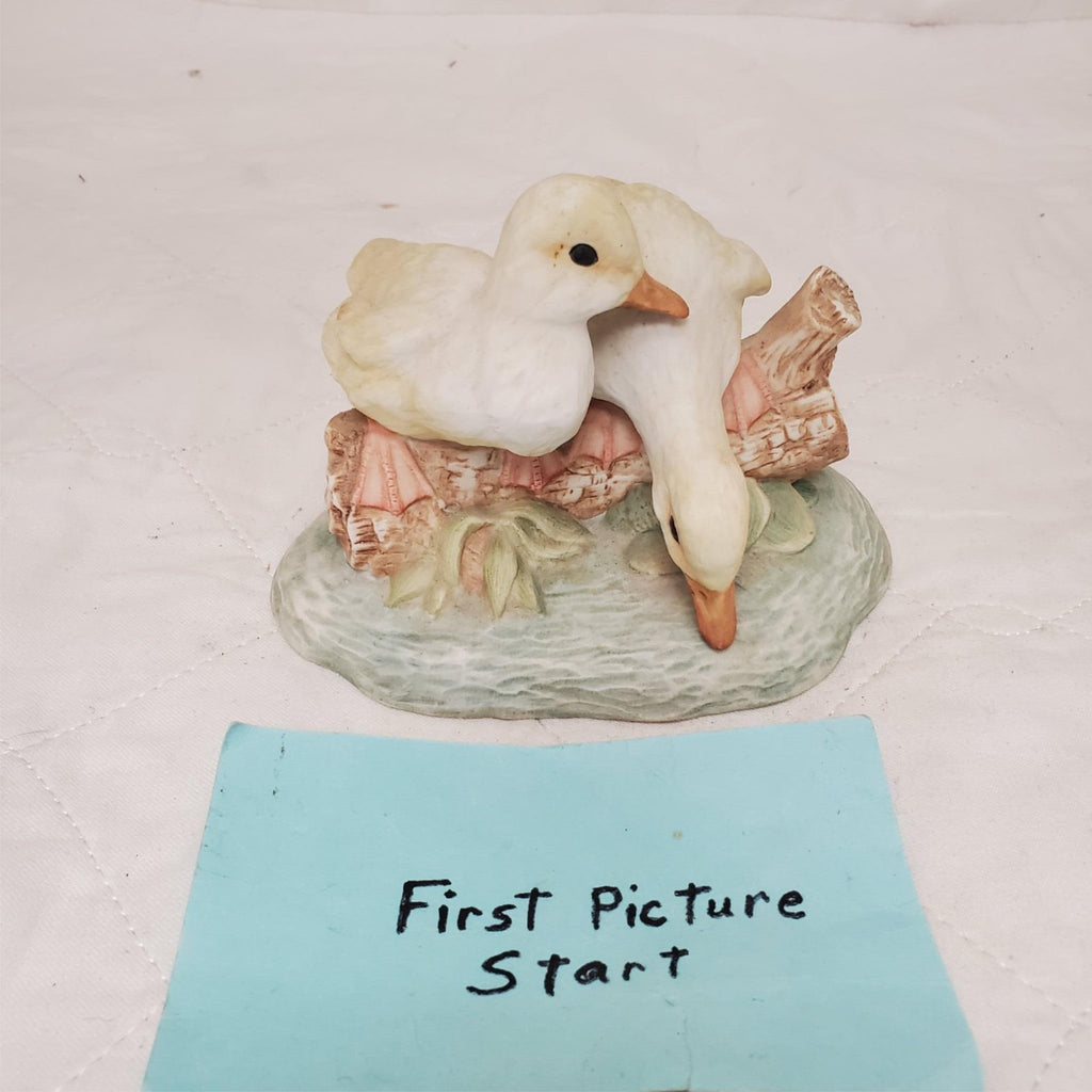Pair of Duckling Ceramic Porcelain Figurine