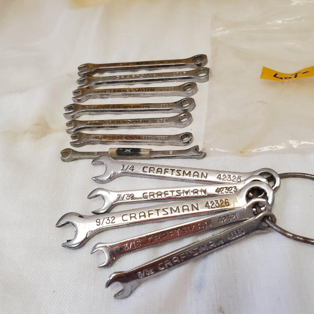 Lot of 12 Vintage Midget Craftsman Combination Wrench Set LOT-860