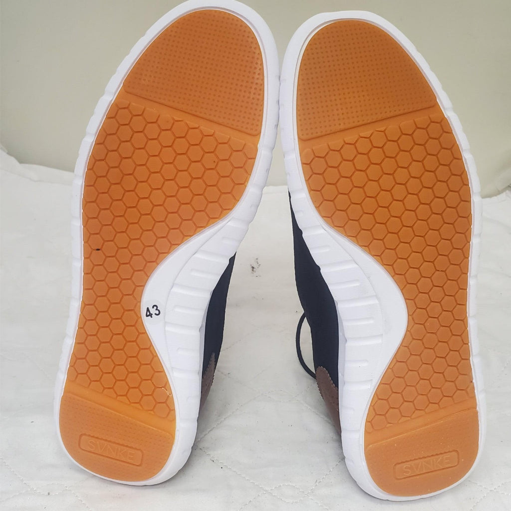 SVNKE Men's Casual Dress Oxfords Shoes Breathable Knit Leisure Sneakers UK9
