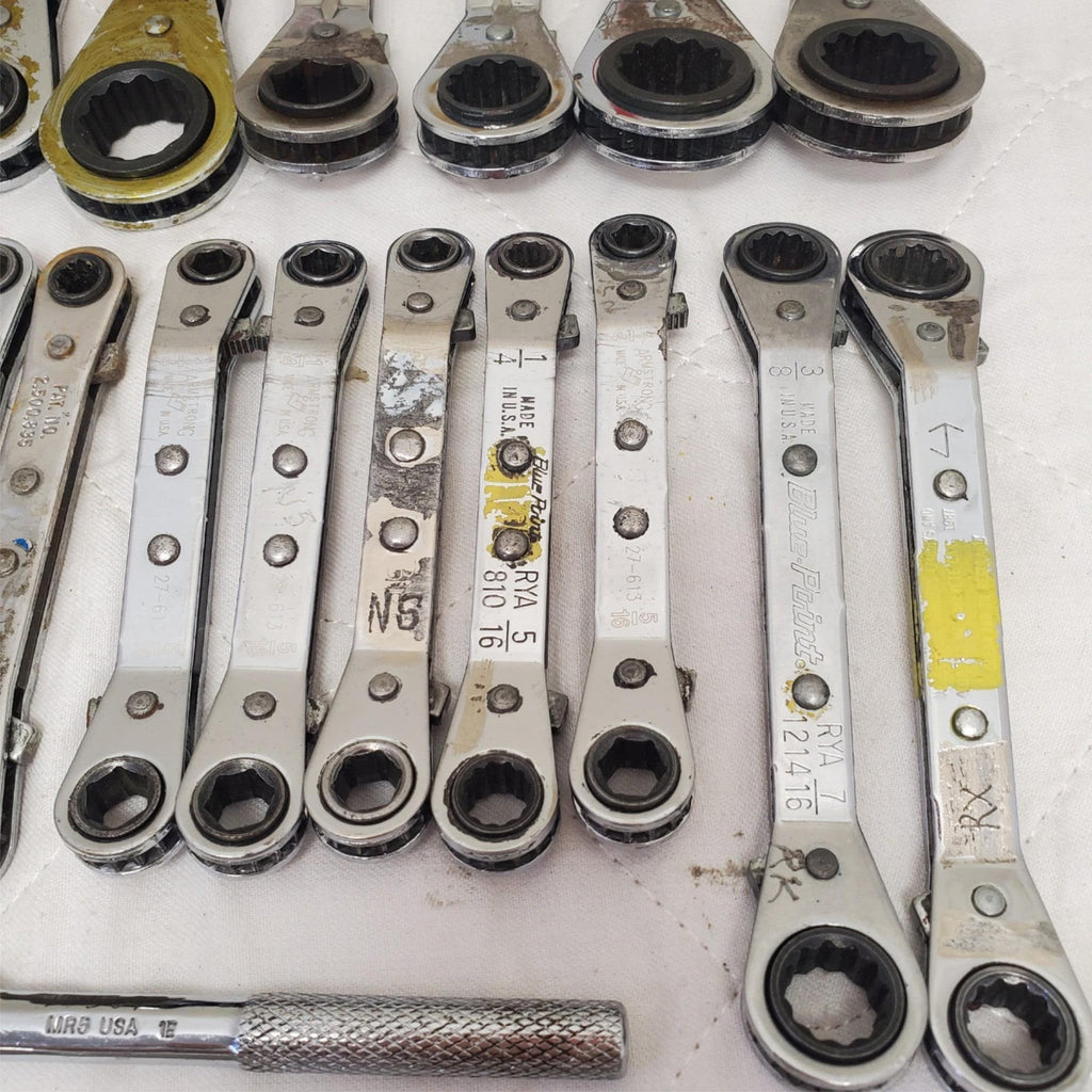 Lot of 28 Bluepoint, Armstong & more Ratcheting Wrench Set LOT-785