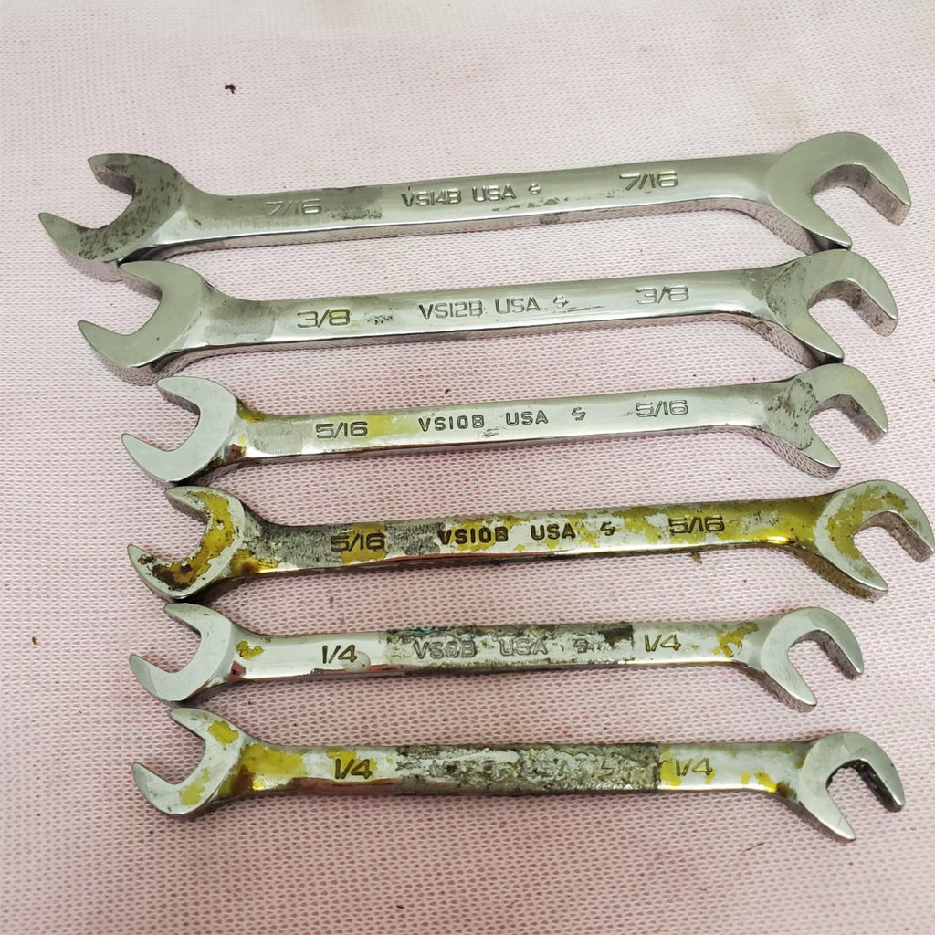 Lot of 6 Snap-on 4-Way Angle Head Open-End Wrench Set LOT- 782