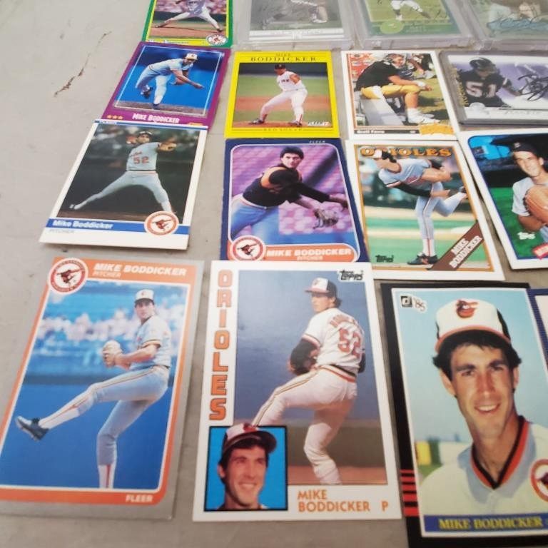 Lot Vintage Orioles Fleer Mike Boddicker Baseball Cards