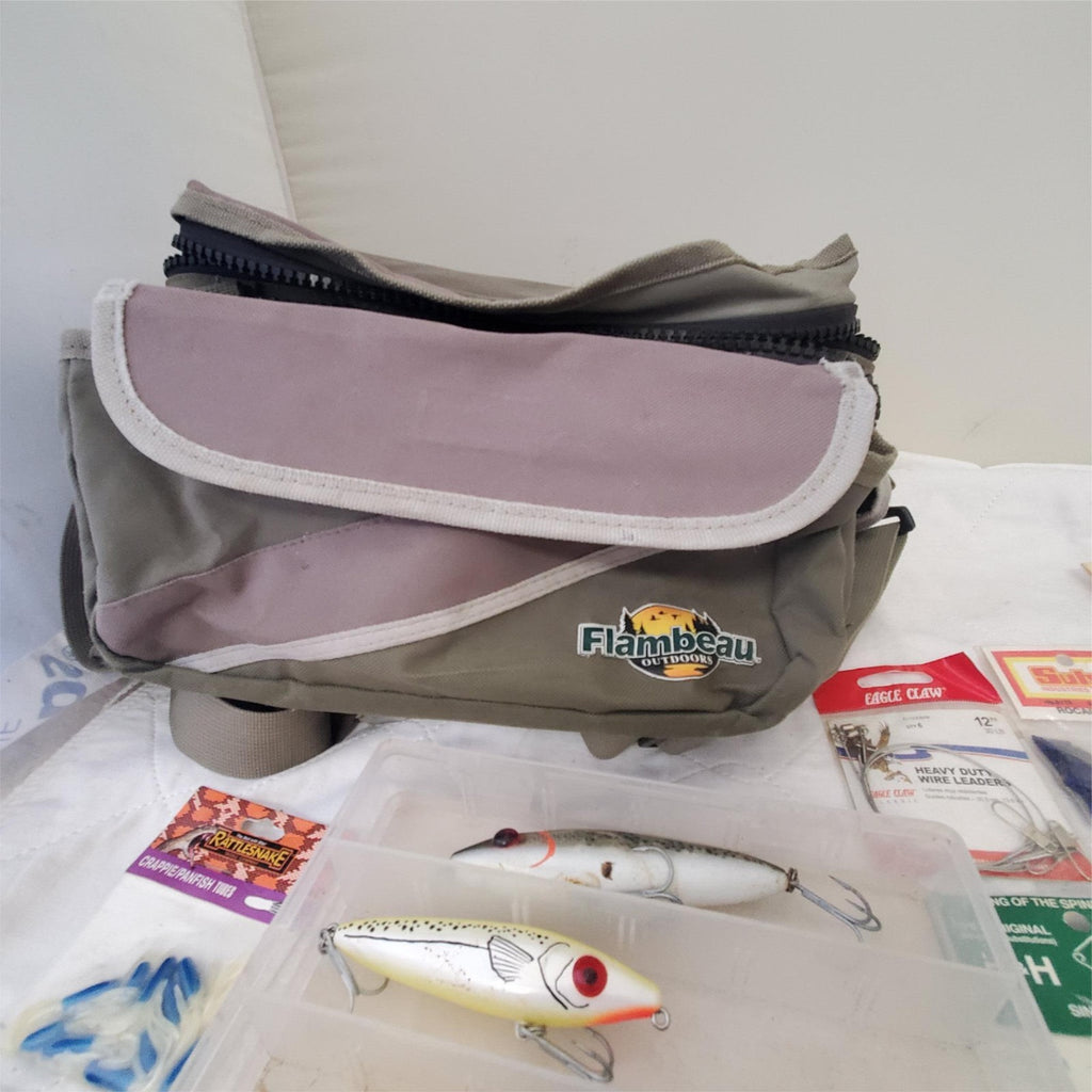 Flambeau Outdoors Systems Tackle Bag With Lot Fishing Lures