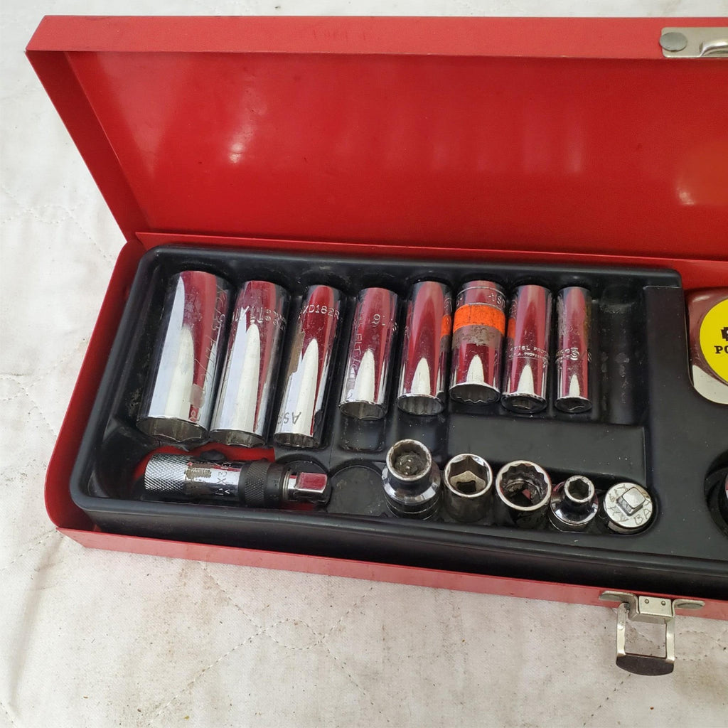Proto Tools Set of 18 Fractional Drive Socket Set Stanley Tools LOT 383