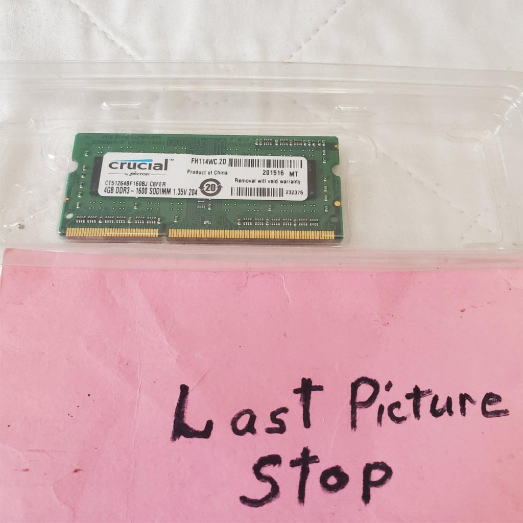 Crucial 4GB DDR3-1600 SODIMM Laptop Memory