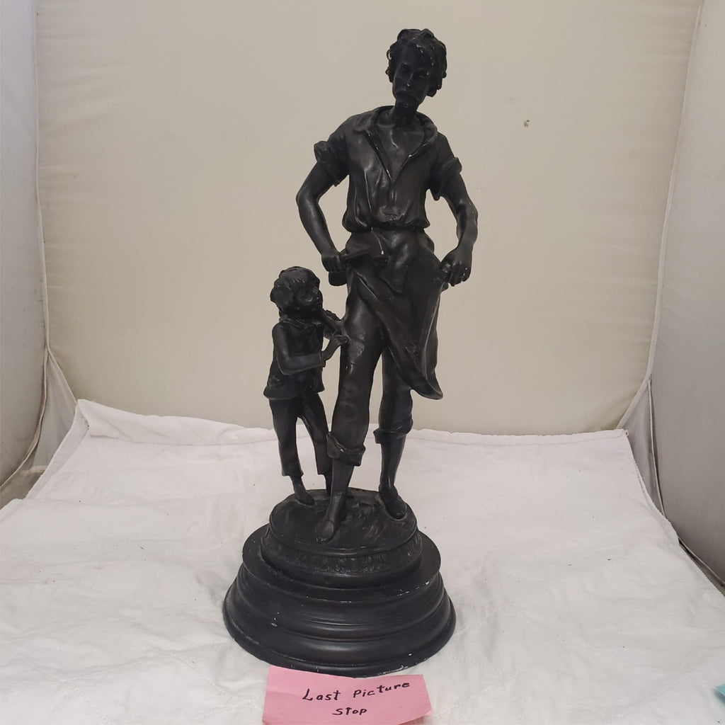 Auguste Moreau Forgeron Bronze Sculpture Blacksmith and Boy Figurine