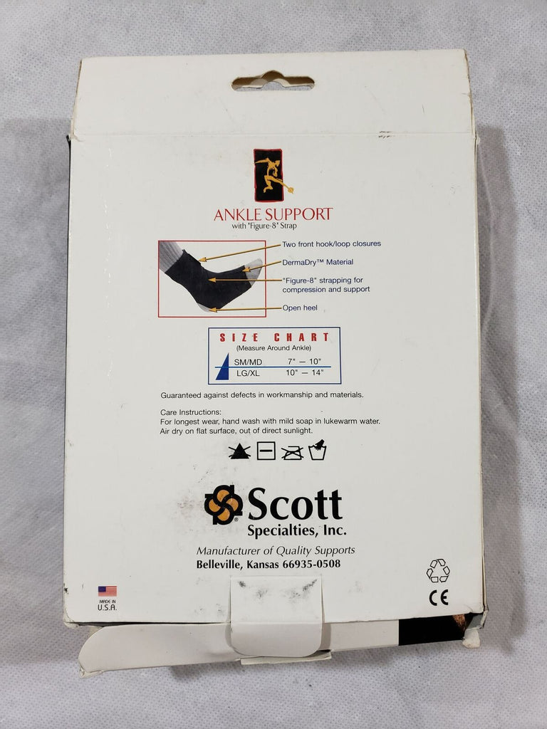 Lace-up Ankle Support With Figure 8 Strap Orthopedic quality Black Size Medium