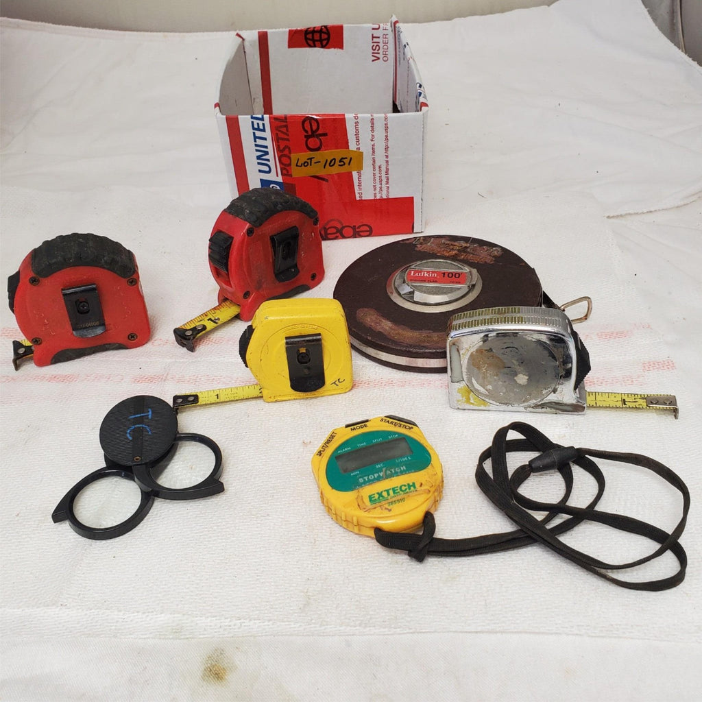 Lot of 7 Measuring Tapes Mixed Brands & Sizes Stanley Extech Mechanic LOT-1051