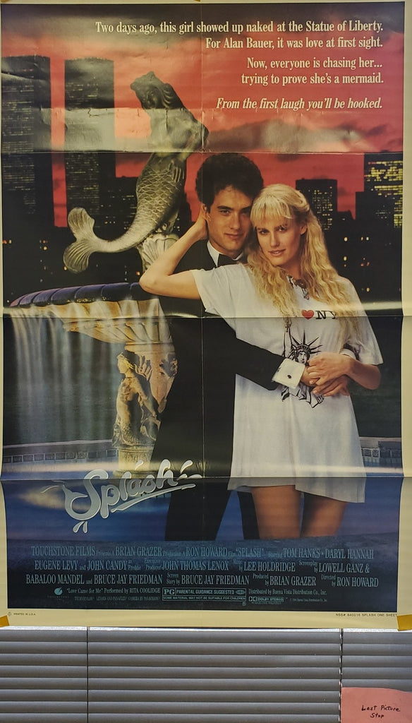 Splash 1994 Movie Poster Tom Hanks Daryl Hannah 