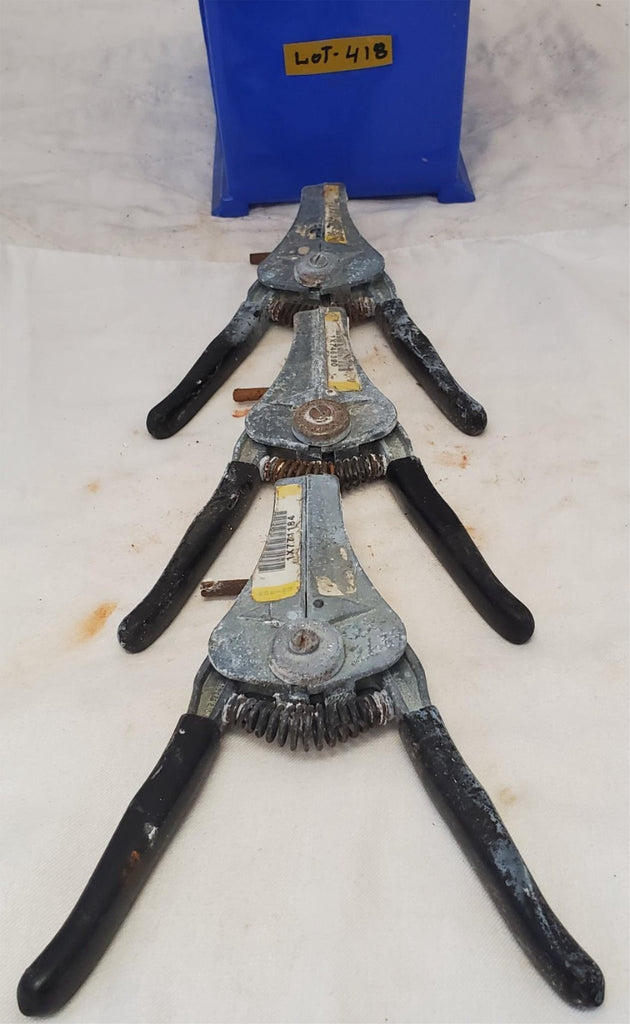 Lot of 3 Electrical Wire Stripper Spring-Loaded Tool LOT-418