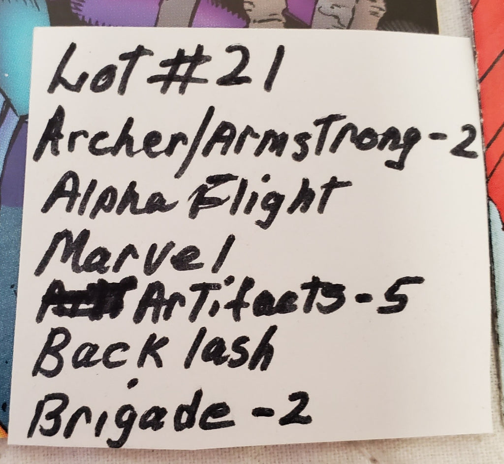 Lot of 12 Archer & Armstrong Brigade Artifacts Backlash & Marvel Comic Books #21