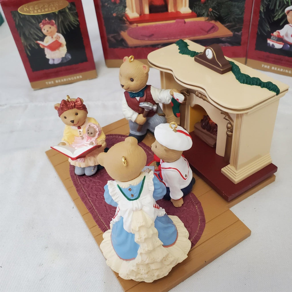 Lot of 5 Assorted Hallmark Keepsake Ornaments The Bearingers 1993