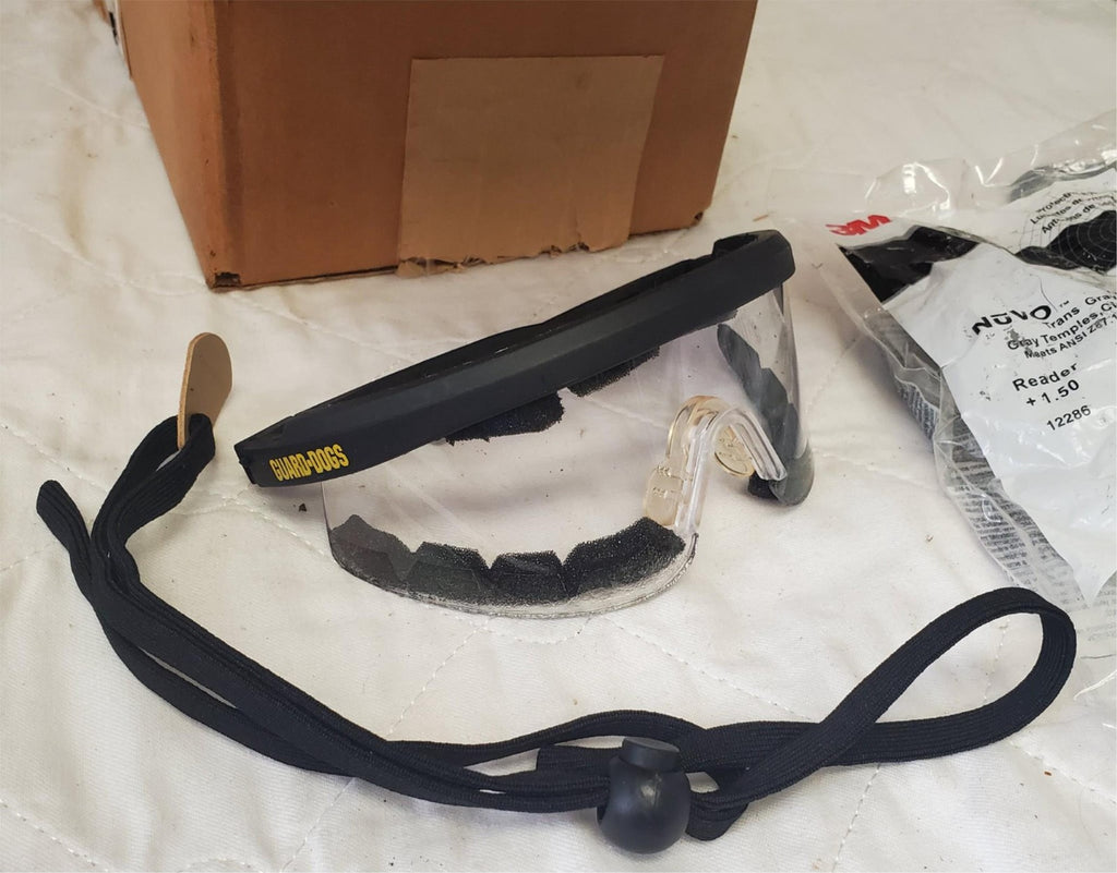 Lot of 3M Nuvo Black Cover & Guard-Dogs AVP W/Restraint Leash Safety Goggles