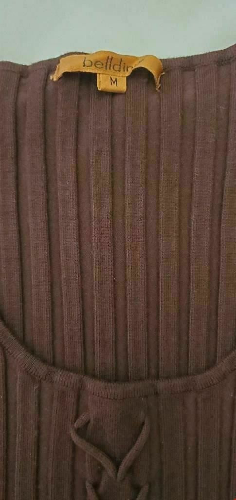 Belldini Women Knit Sleeveless Stretch Ribbed Pullover Scoop Sweater Size M